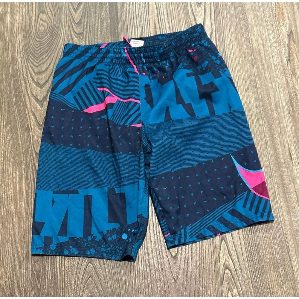 Nike Youth Boys Swim Best Of Colorblock 7" Voyage Short Mid Rise Blue Size XL